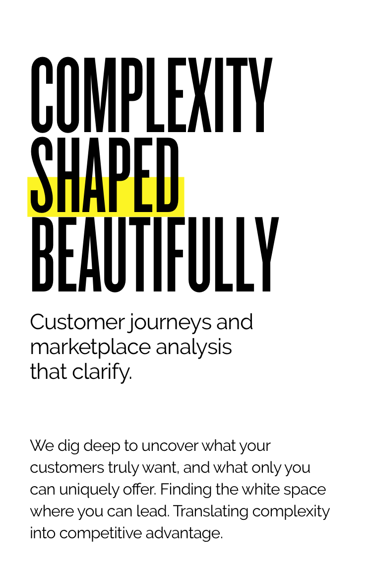 Complexity shaped beautifully